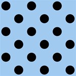 Polka Dots - Black on Baby Blue