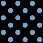 Polka Dots - Iceberg Blue on Black