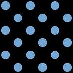 Polka Dots - Iceberg Blue on Black