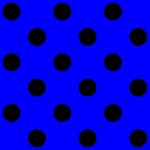 Polka Dots - Black on Blue