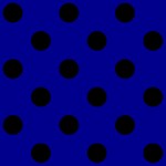 Polka Dots - Black on Dark Blue