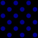 Polka Dots - Dark Blue on Black