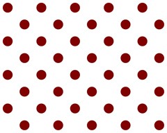 44 polka dots maroon red on white 3000x2400