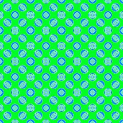 mod blue circles on bright green