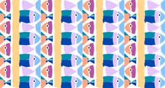 illustrations of fish texture modulate sea pattern