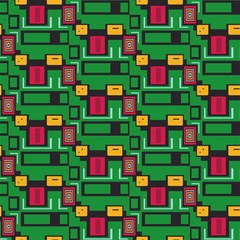 rectangles on green background