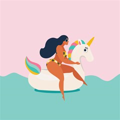 unicorn swimming
