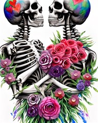 floral skeletons