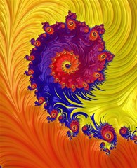 fractal spiral bright colors