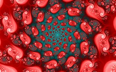 fractal red spiral abstract art