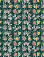 mid century retro floral 1970s 1960s pattern 62