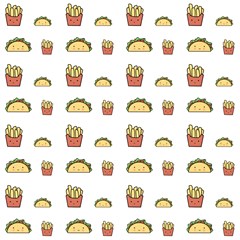 fries taco pattern fast food