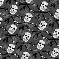 skull skeleton pattern texture
