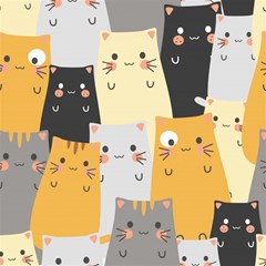 seamless pattern cute cat cartoons