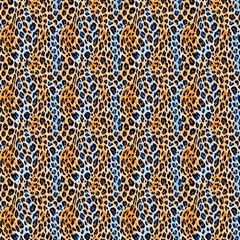 blue brown leopard