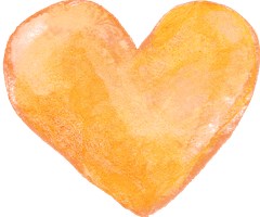 love heart07 orange