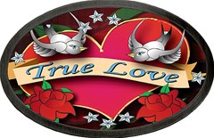 true love tattoo belt buckle