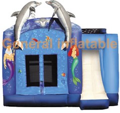 inflatable dolphin slide combo gc