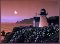 lighthouse moon