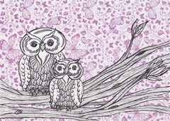 owls and butterflies