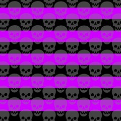 purple goth skulls