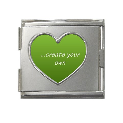 Mega Link Heart Italian Charm (18mm) from ArtsNow.com Front