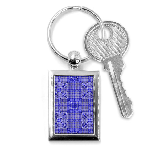 Azul Stitch Key Chain (Rectangle) from ArtsNow.com Front