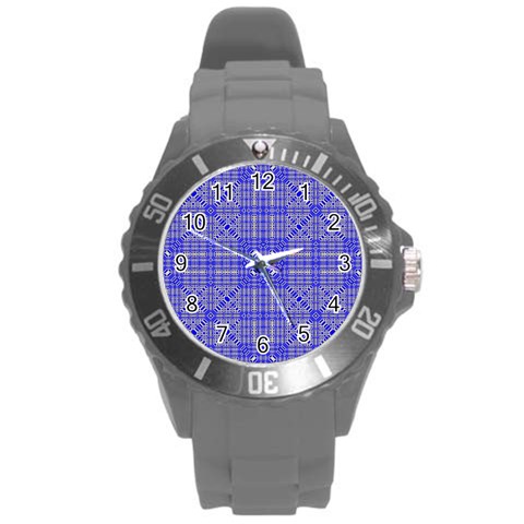 Azul Stitch Round Plastic Sport Watch Large from ArtsNow.com Front