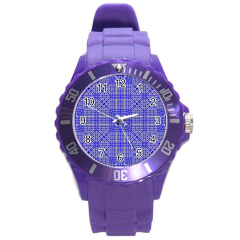 Azul Stitch Round Plastic Sport Watch Large from ArtsNow.com Front