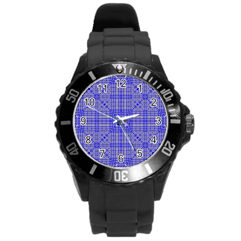 Azul Stitch Round Plastic Sport Watch Large from ArtsNow.com Front