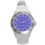 Azul Stitch Round Plastic Sport Watch Large