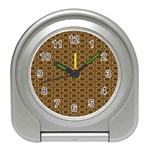 Basket Weave Travel Alarm Clock