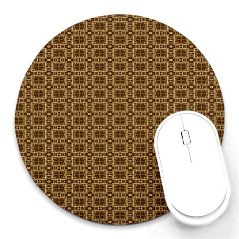 Basket Weave Round Mousepad from ArtsNow.com Front