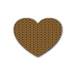 Basket Weave Rubber Coaster (Heart)