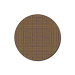 Driver s Plaid Rubber Coaster (Round)