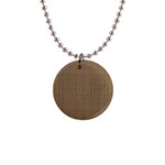 Driver s Plaid 1  Button Necklace