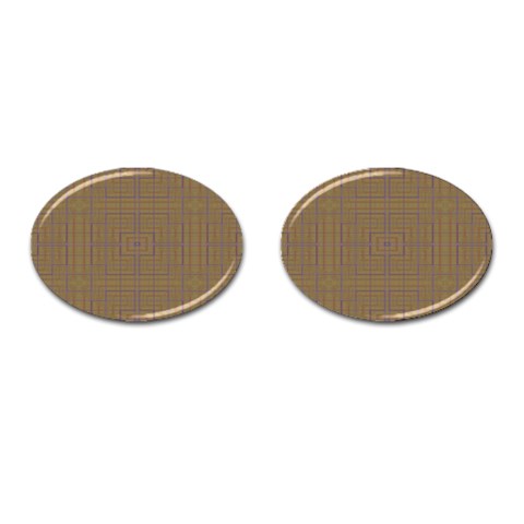 Driver s Plaid Cufflinks (Oval) from ArtsNow.com Front(Pair)