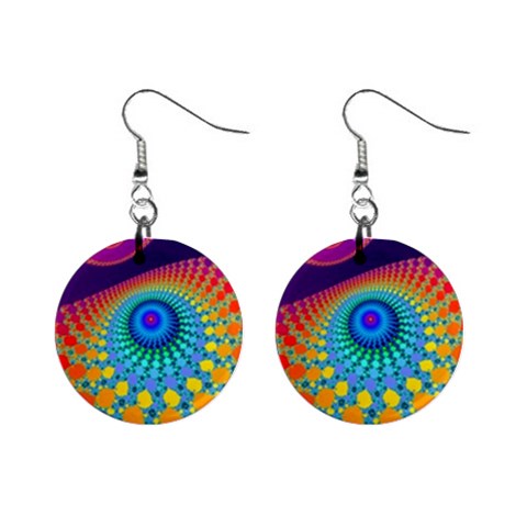 Mand0114 1  Button Earrings from ArtsNow.com Front