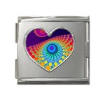 Mand0114 Mega Link Heart Italian Charm (18mm)