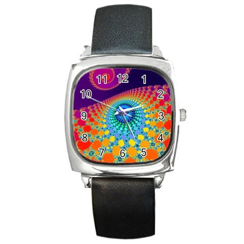 Mand0114 Square Metal Watch from ArtsNow.com Front
