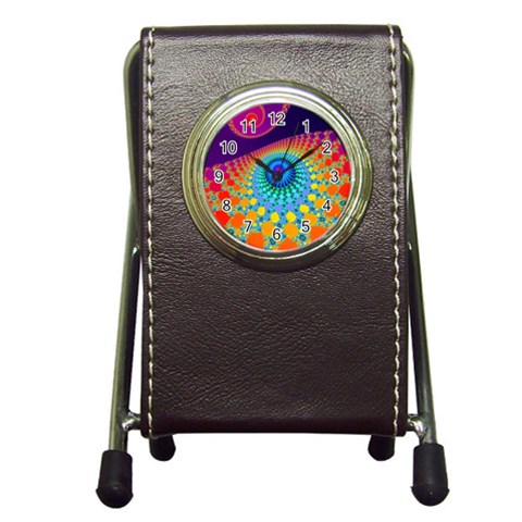 Mand0114 Pen Holder Desk Clock from ArtsNow.com Front