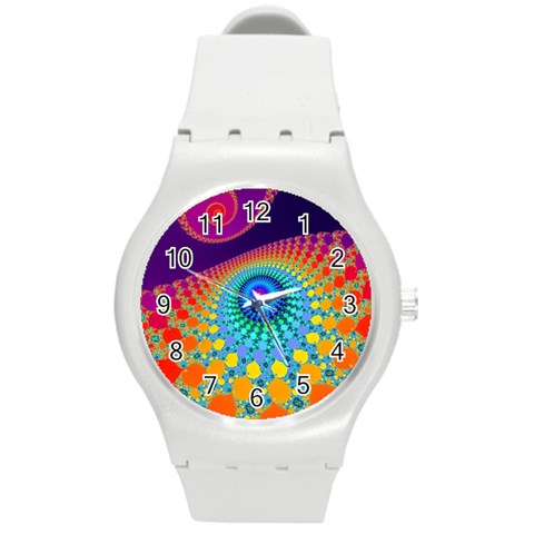 Mand0114 Round Plastic Sport Watch Medium from ArtsNow.com Front