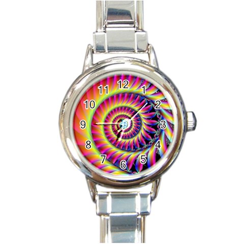 Fractal34 Round Italian Charm Watch from ArtsNow.com Front