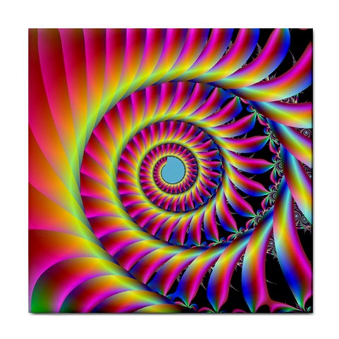 Fractal34 Tile Coaster from ArtsNow.com Front