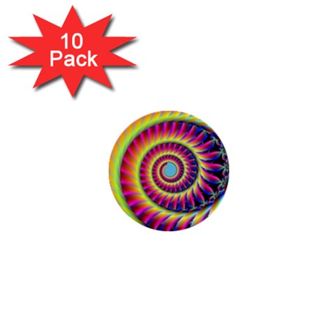 Fractal34 1  Mini Button (10 pack)  from ArtsNow.com Front