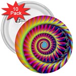 Fractal34 3  Button (10 pack)