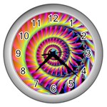 Fractal34 Wall Clock (Silver)