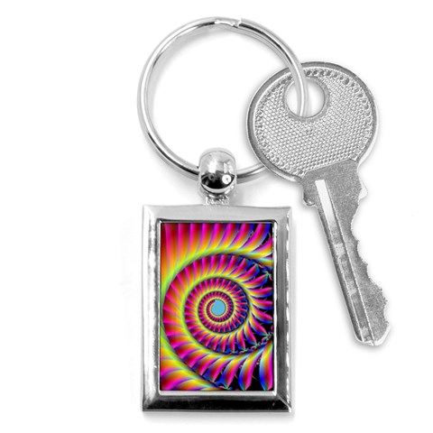Fractal34 Key Chain (Rectangle) from ArtsNow.com Front