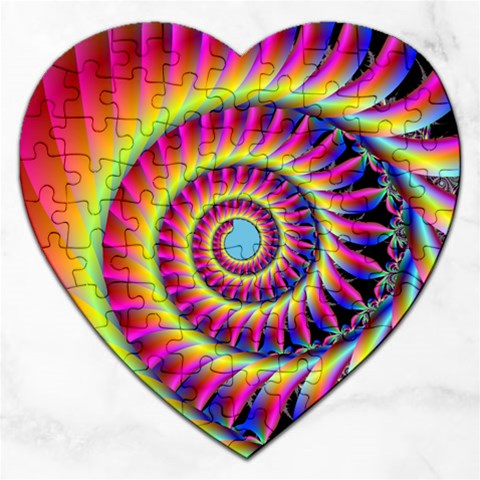 Fractal34 Jigsaw Puzzle (Heart) from ArtsNow.com Front