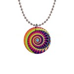 Fractal34 1  Button Necklace